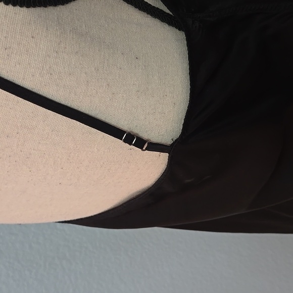 CALYPSO ST BARTH Silk Lace Trim Black Camisole Adjustable Straps Sz Large - Picture 8 of 14